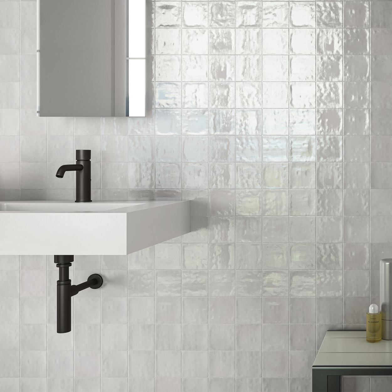 Cifre Ceramica Zellige Wandtegel White 10x10cm